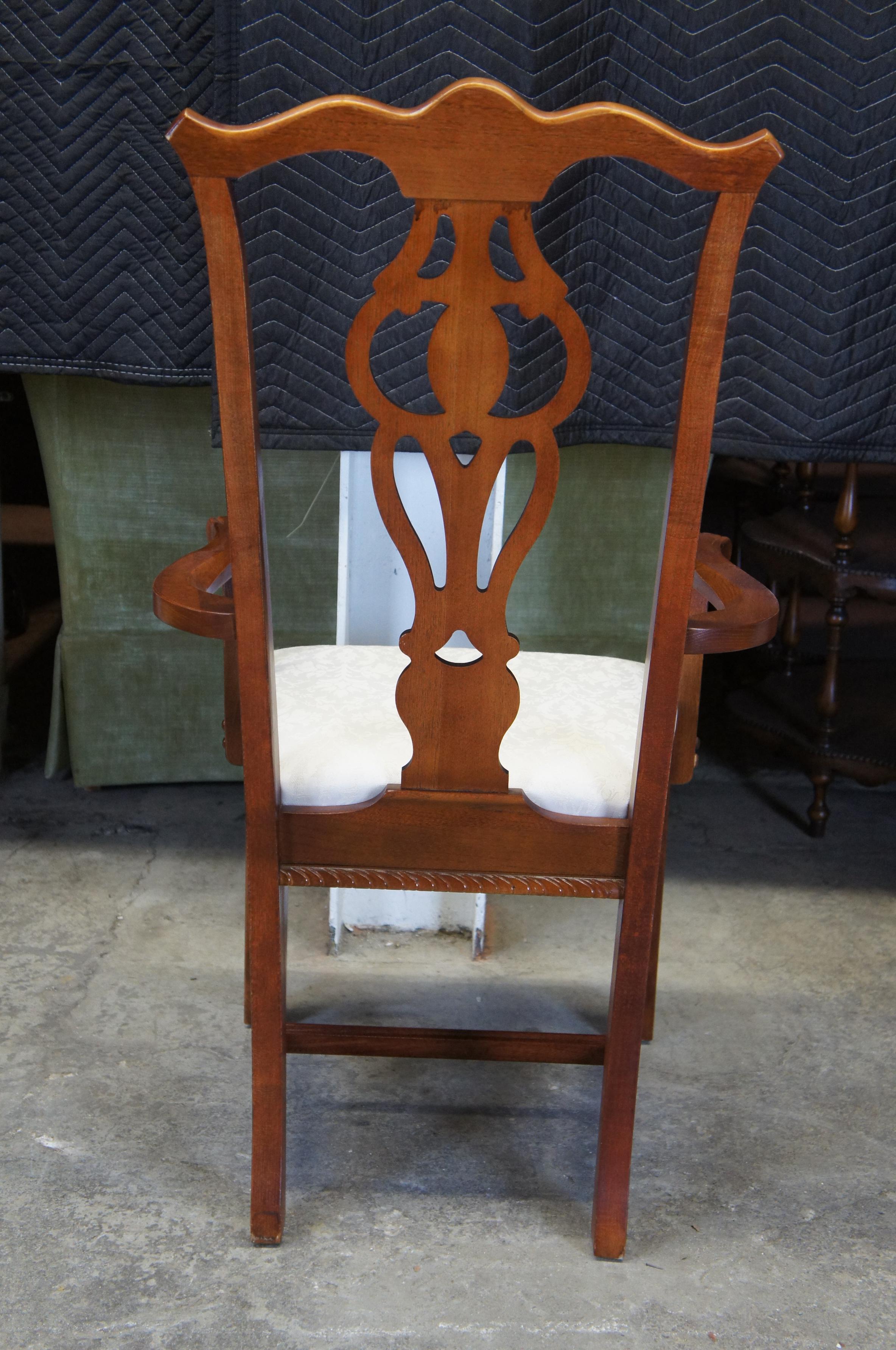 6 Broyhill Vintage Mahogany Chippendale Style Dining Chairs Traditional 5265-81 In Good Condition In Dayton, OH