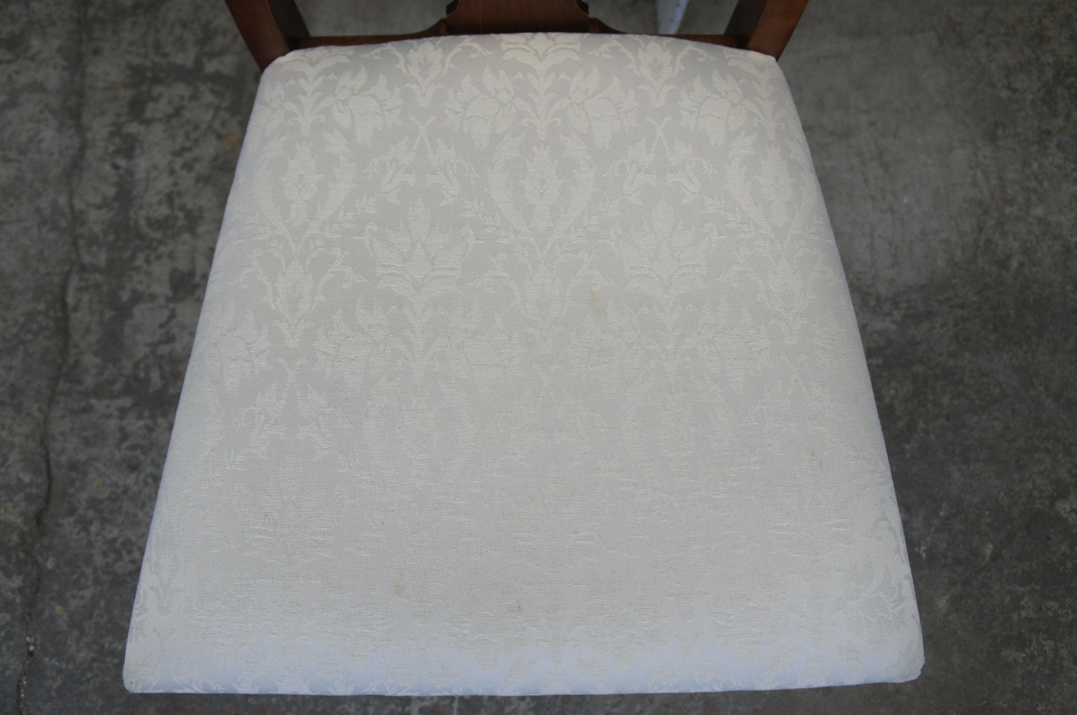Upholstery 6 Broyhill Vintage Mahogany Chippendale Style Dining Chairs Traditional 5265-81