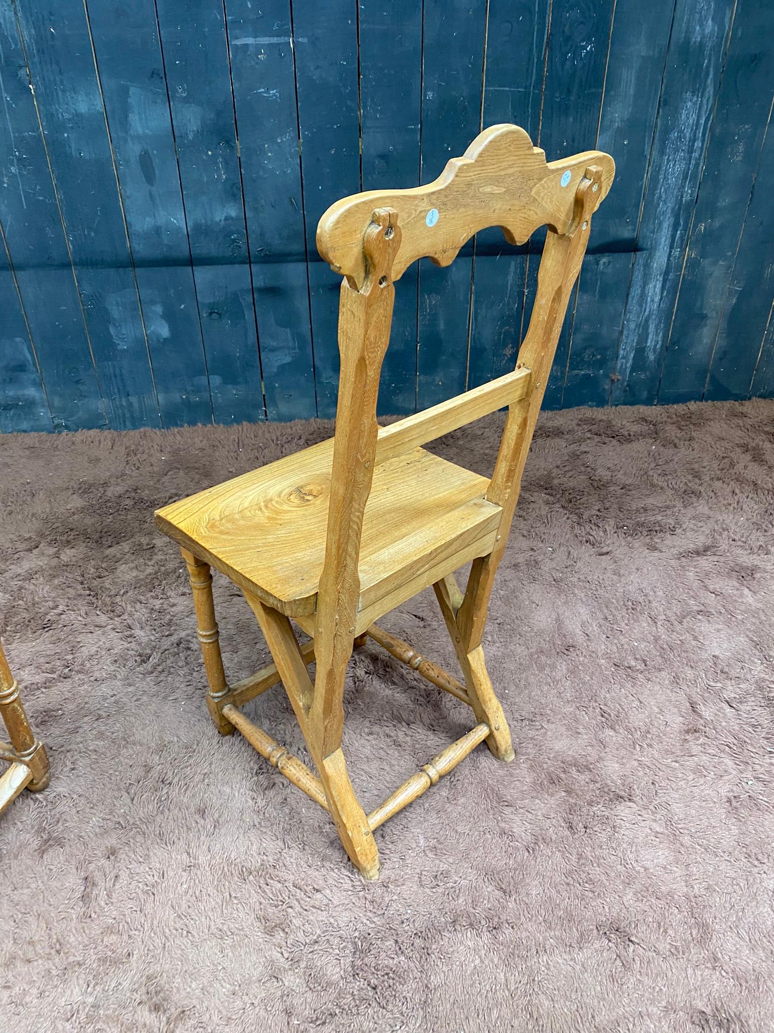 6 Mountain Chairs, in ELM, circa 1900 For Sale 9
