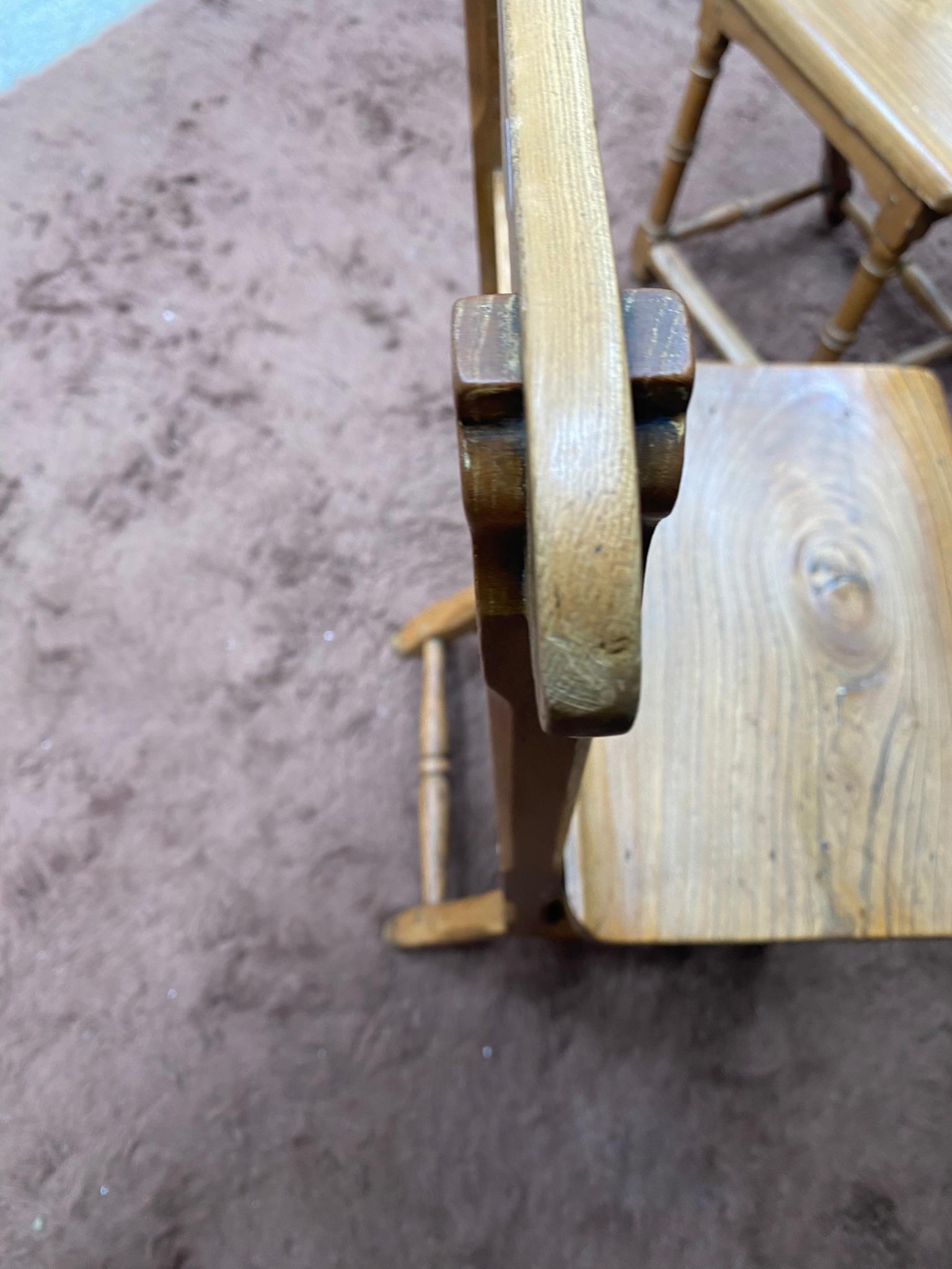 6 Mountain Chairs, in ELM, circa 1900 For Sale 10
