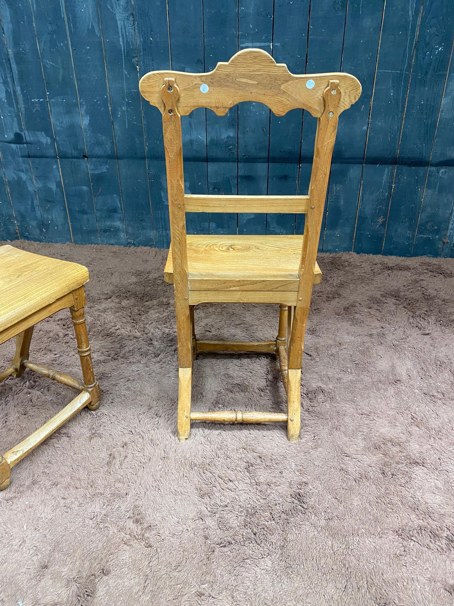 6 Mountain Chairs, in ELM, circa 1900 For Sale 11