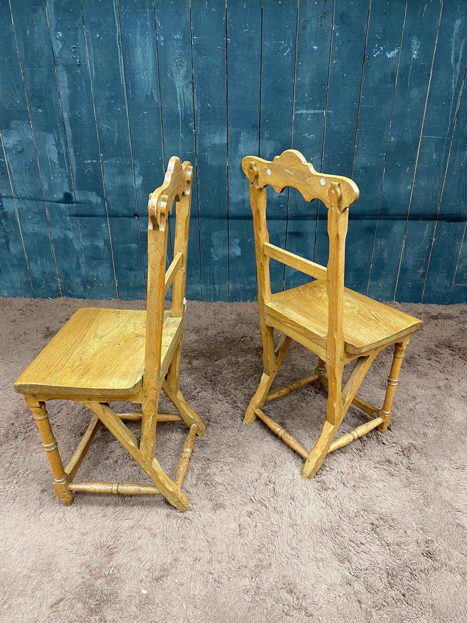 6 Mountain Chairs, in ELM, circa 1900 For Sale 13