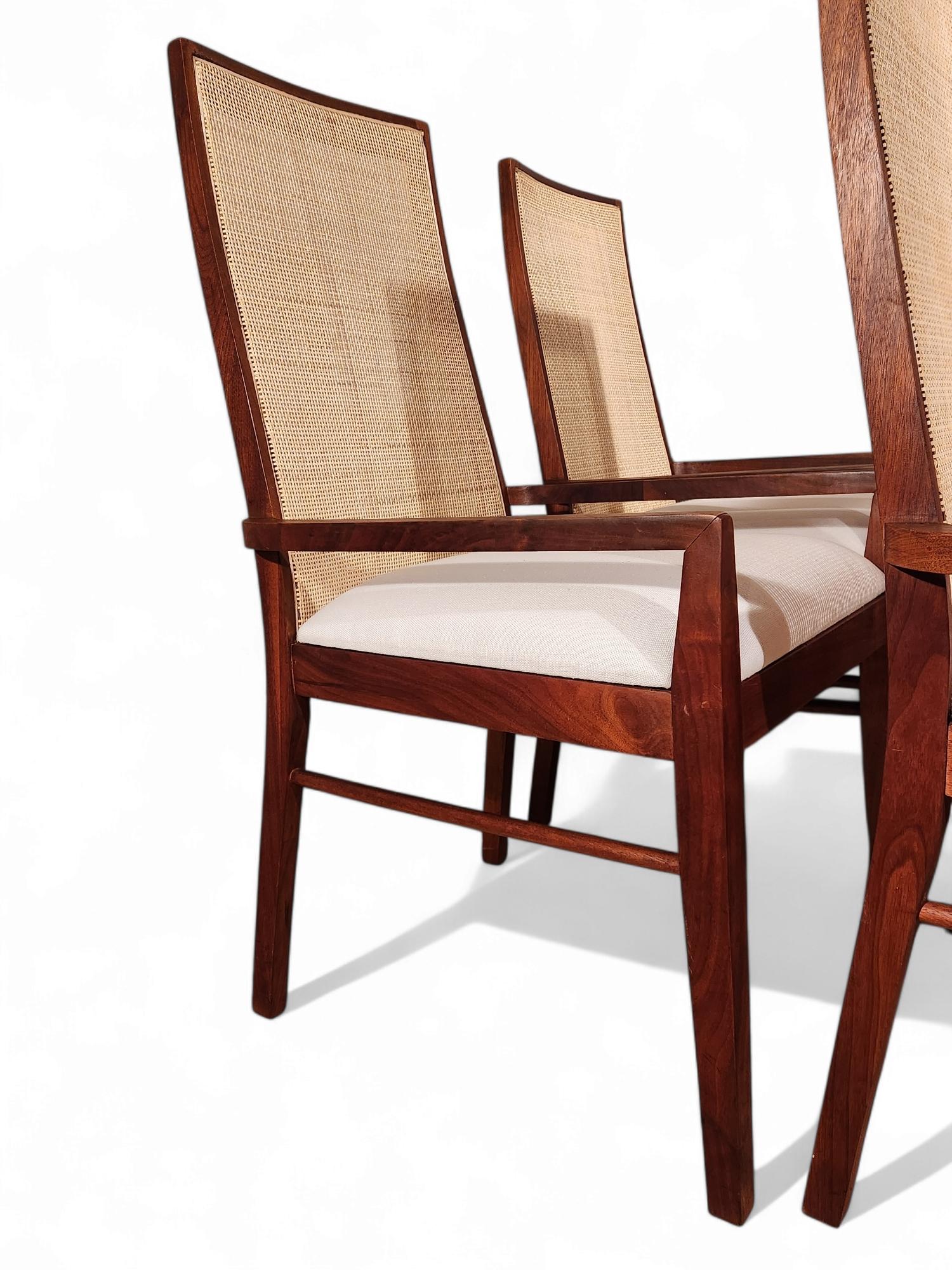 Vimini 6 Poltrone da pranzo in legno di noce Jack Cartwright per Founders anni '60 in vendita