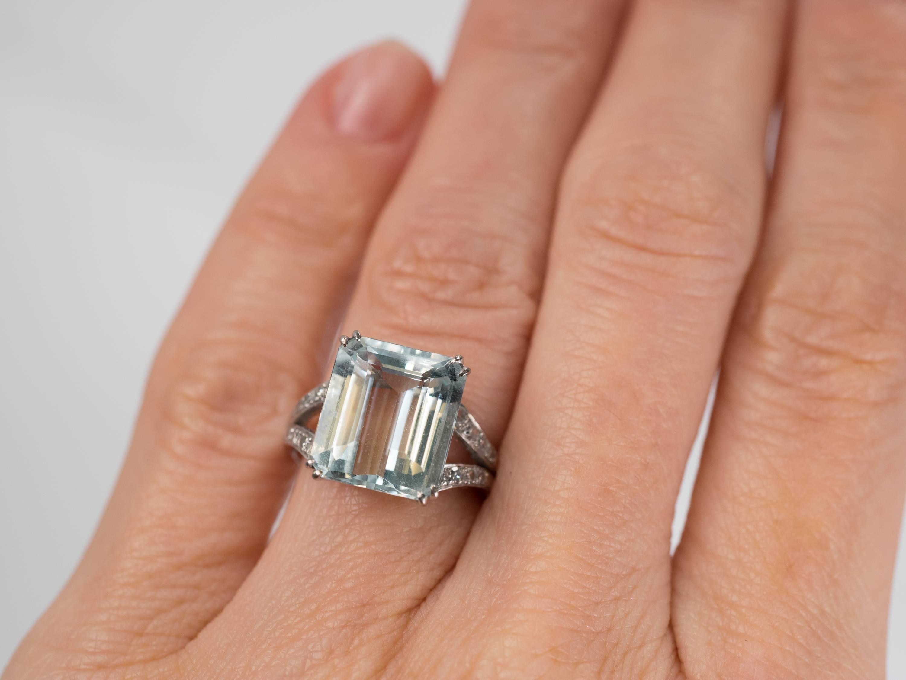 6 carat aquamarine ring deals