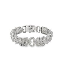 6 Karat Art Deco Stil Diamant-Gliederarmband mit Gliedern