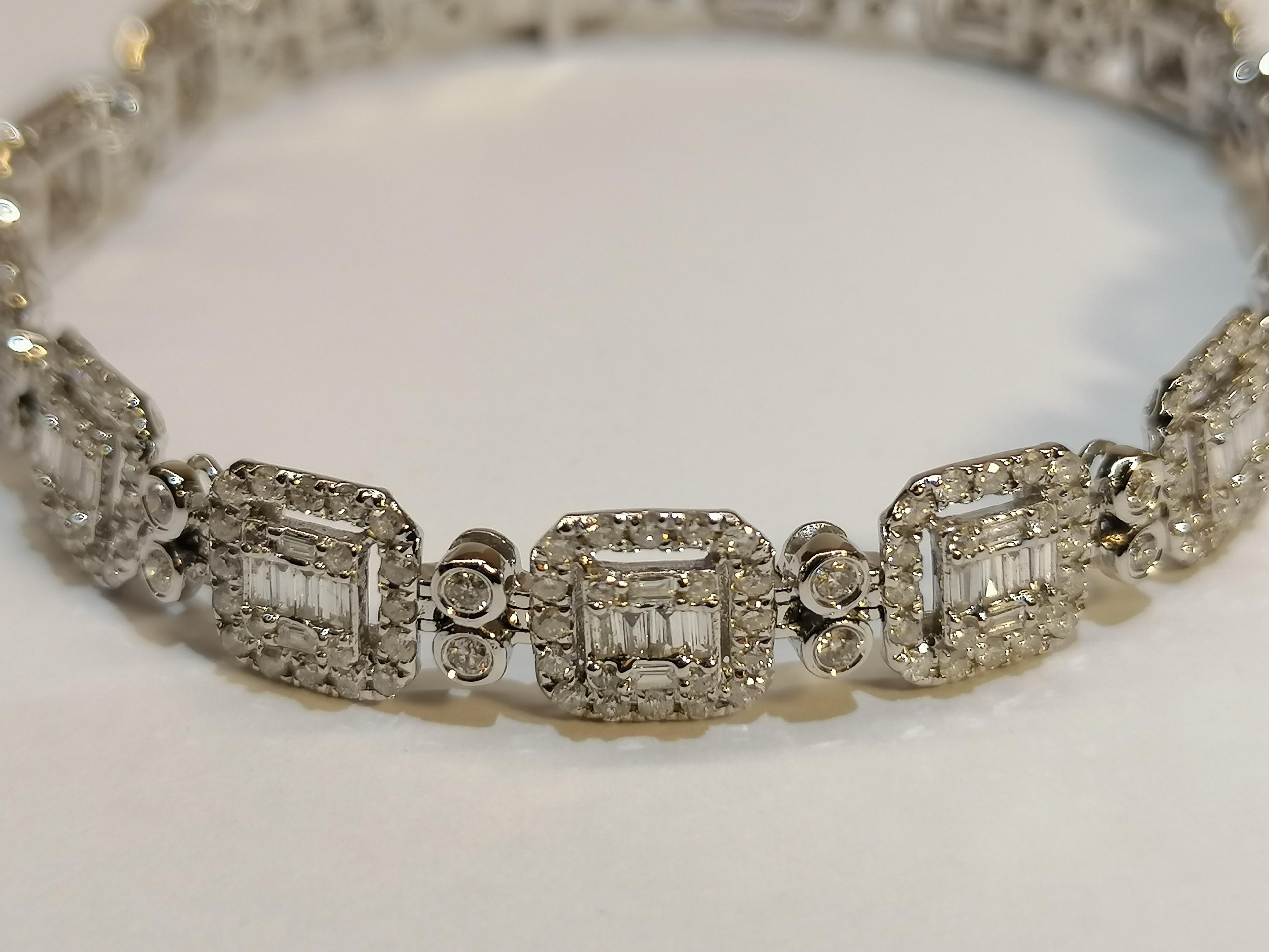 18ct white gold diamond tennis bracelet