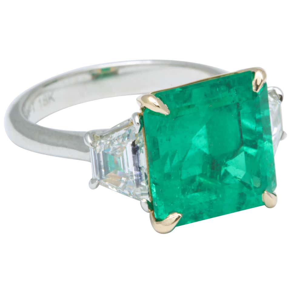 Gem Colombian Emerald Ring For Sale at 1stDibs | colombian emerald ring ...