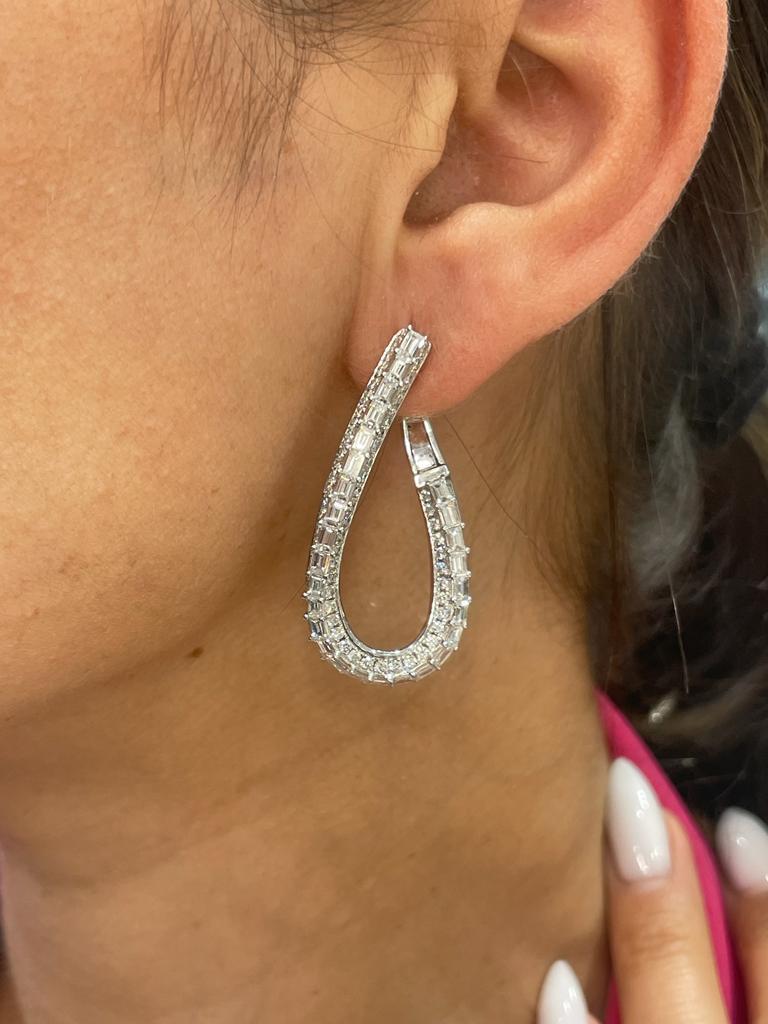 6 Karat Combine Mixed Shape Diamant-Ohrclips zertifiziert Damen im Angebot