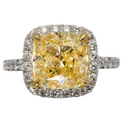 Diamant taille coussin de 6 carats de taille de fiançailles certifié GIA