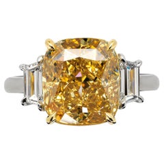 6 Carat Cushion Cut Diamond Engagement Ring GIA Certified FDBG SI1