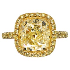 6 Carat Cushion Cut Diamond Engagement Ring GIA Certified Y TO Z RANGE VVS2