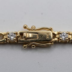 Tennisarmband aus 14-karätigem Gelbgold mit einem 6-Karat-Diamanten