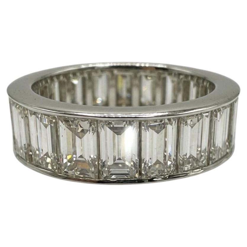 6 Carat Diamond Baguette Cut Eternity Band in Platinum