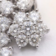 6 Carat Diamond Cluster Earrings in Platinum