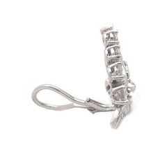 6 Carat Diamond Cluster Platinum Earrings