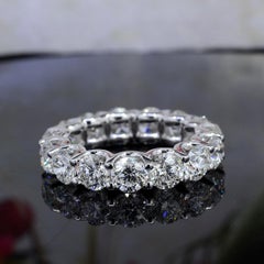6 Carat Diamond Eternity Band Classic Round Cut G Color SI1 Clarity 18k Gold