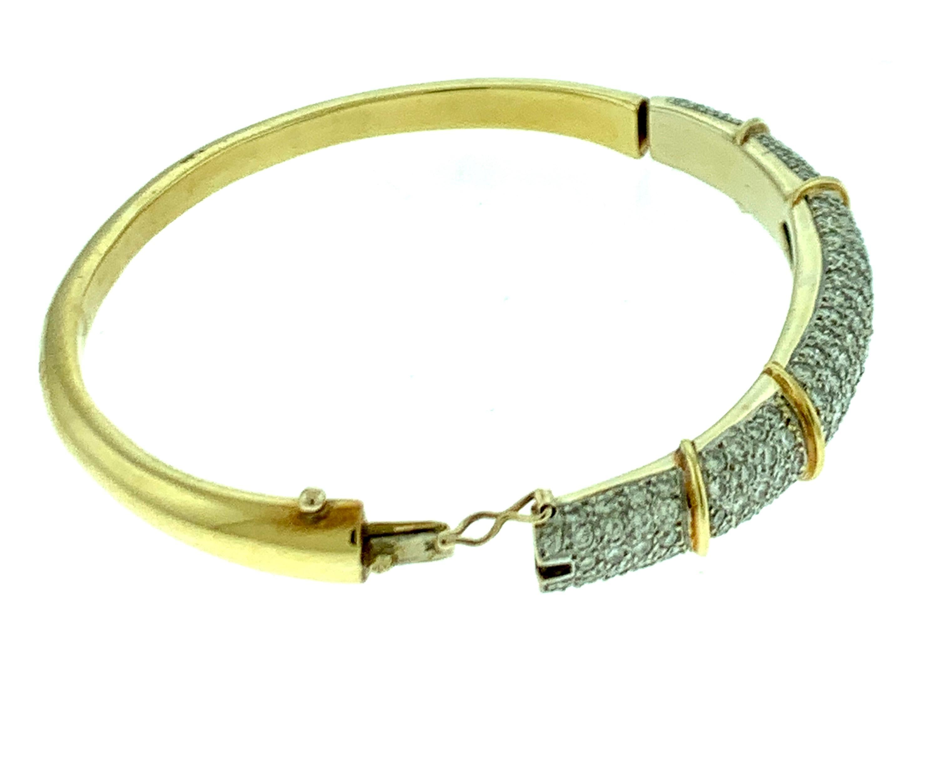 6 Karat Diamant Großer Armreif /Armreif aus 18 Karat Gelbgold 36 Gramm 5