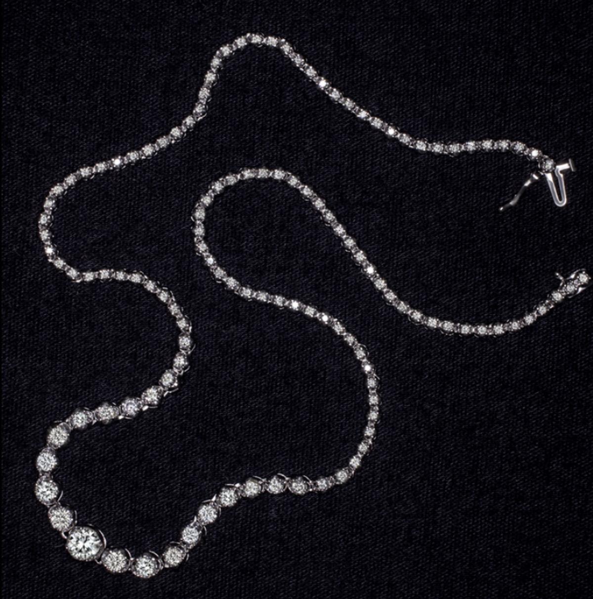 6 carat tennis necklace