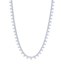 6 Carat Diamond Timeless Tennis Necklace in 18K White Gold