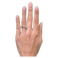6 Carat Emerald Band 18K White Gold Heirloom-Worthy Glow Heirloom