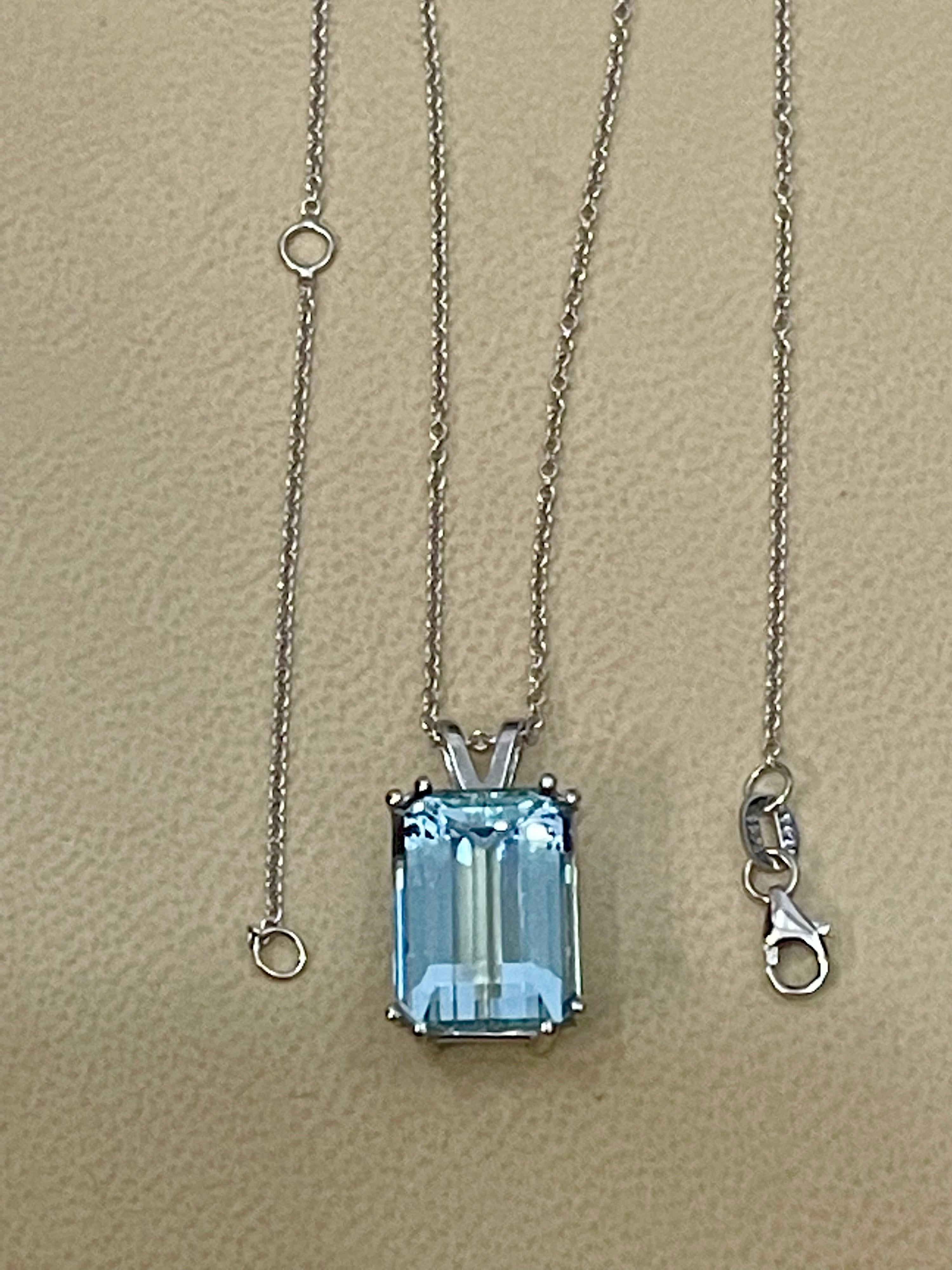 aquamarine necklace 1/6 carat t...