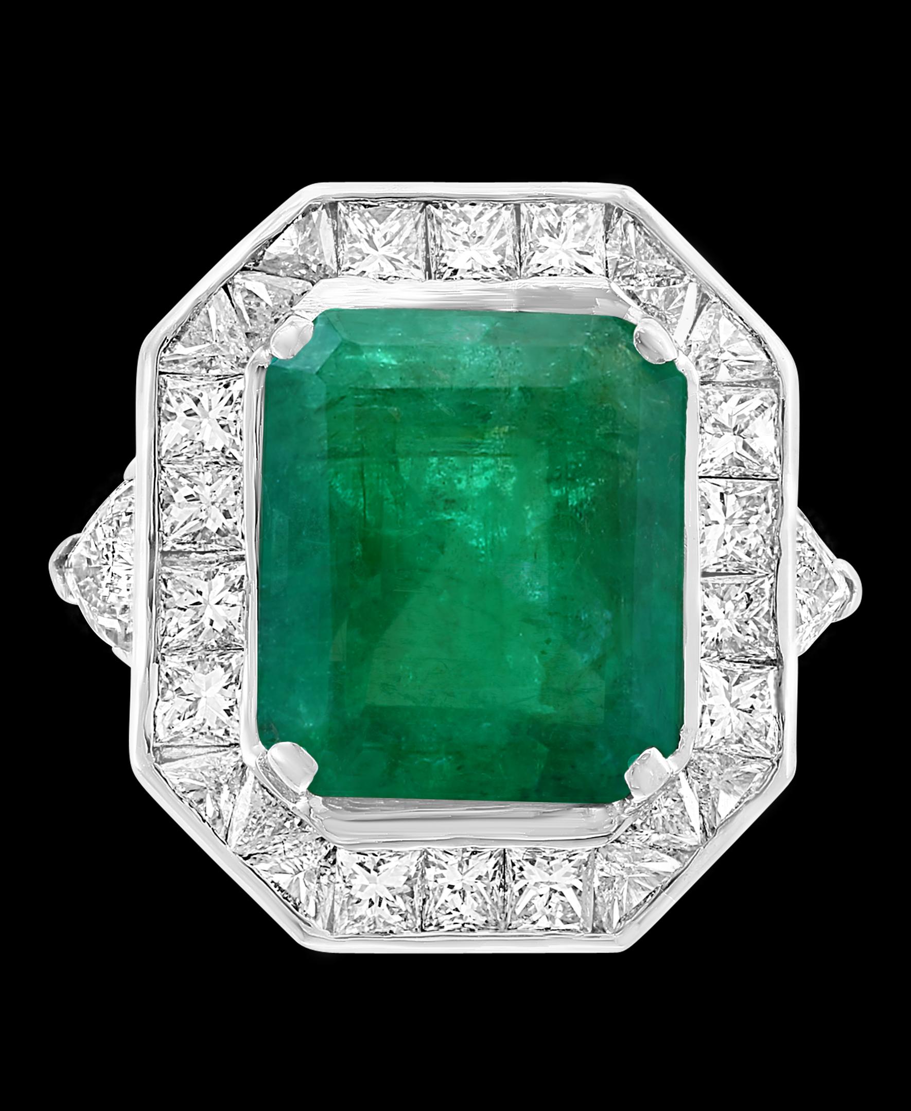 6 carat emerald cut diamond ring