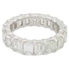6 Carat Emerald Cut Diamond Eternity Ring