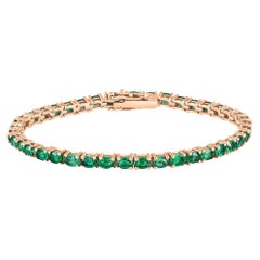 Used 6 Carat Emerald Tennis Bracelet