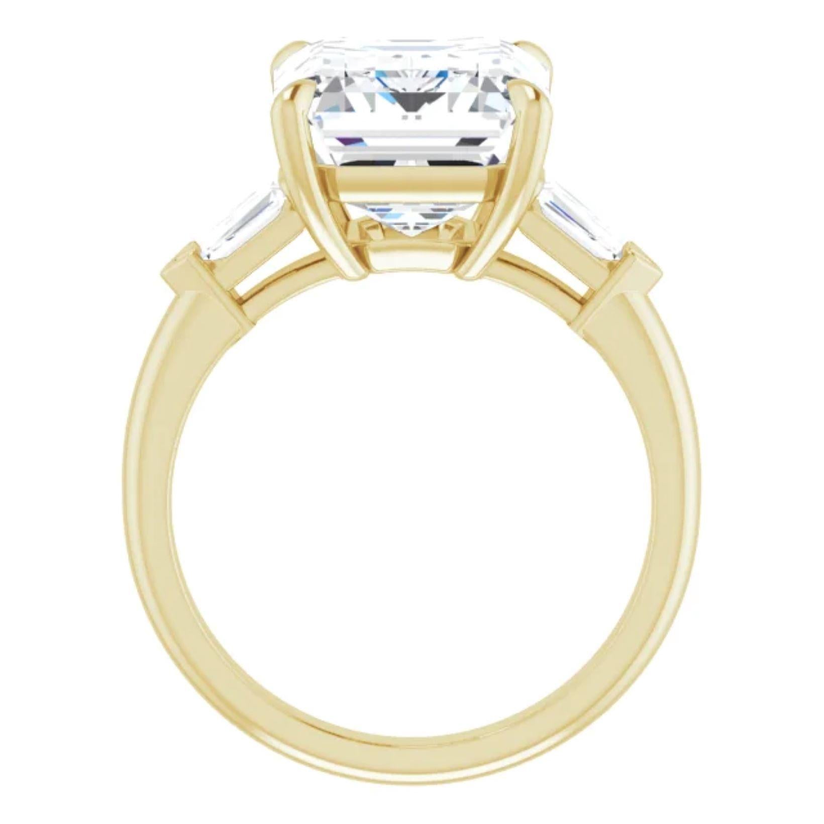 Modern 6 carat engagement ring For Sale