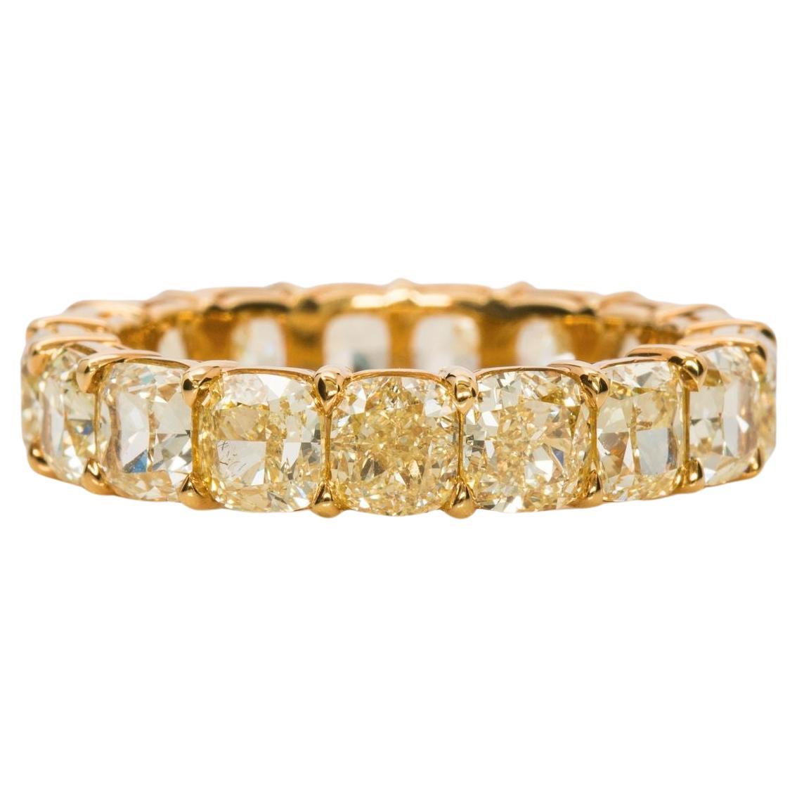 Exquisite Fancy Yellow Eternity Ring!

Prepare to be enchanted by the radiant beauty of this stunning eternity band, meticulously crafted to capture the essence of luxury and sophistication.

Key Features:

Radiant Elegance: Adorned with a