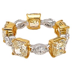 6 Carat Fancy Yellow Diamond Ring