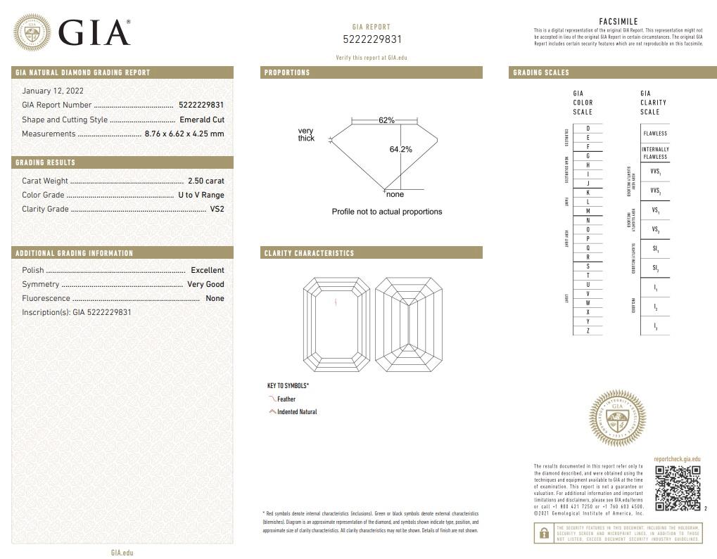 6 Carat GIA Light Yellow Emerald Cut Diamond Earrings For Sale 2