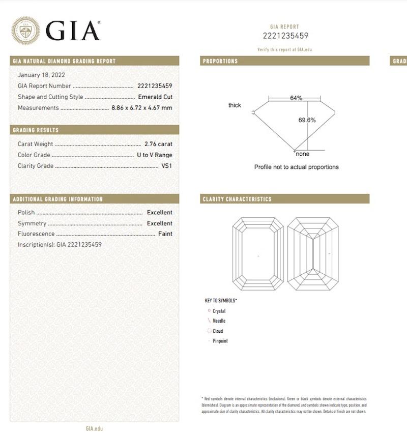 6 Carat GIA Light Yellow Emerald Cut Diamond Earrings For Sale 3