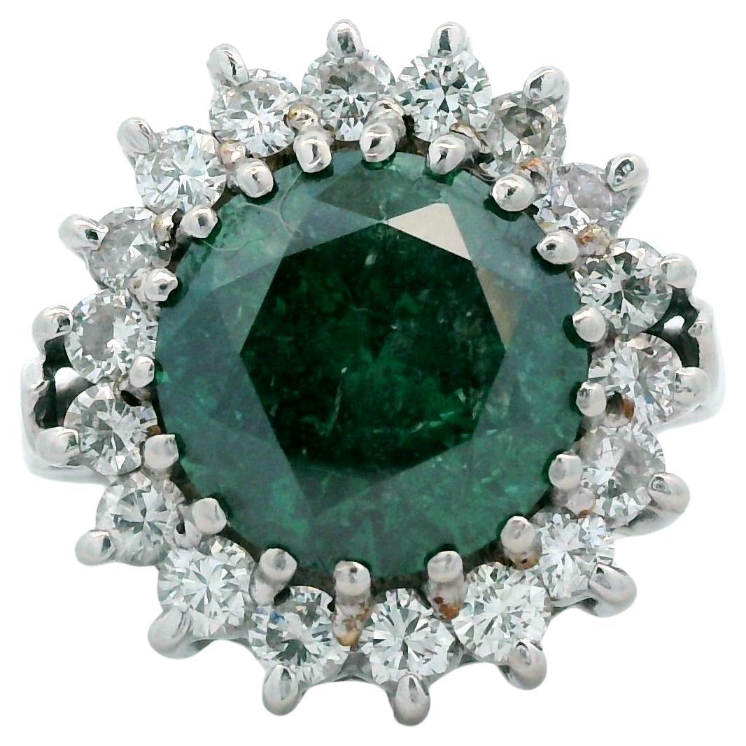 6 Carat Green Diamond Ring