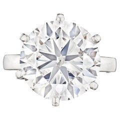 Anillo de diamante brillante redondo H VS de 6 quilates  Certificado GIA