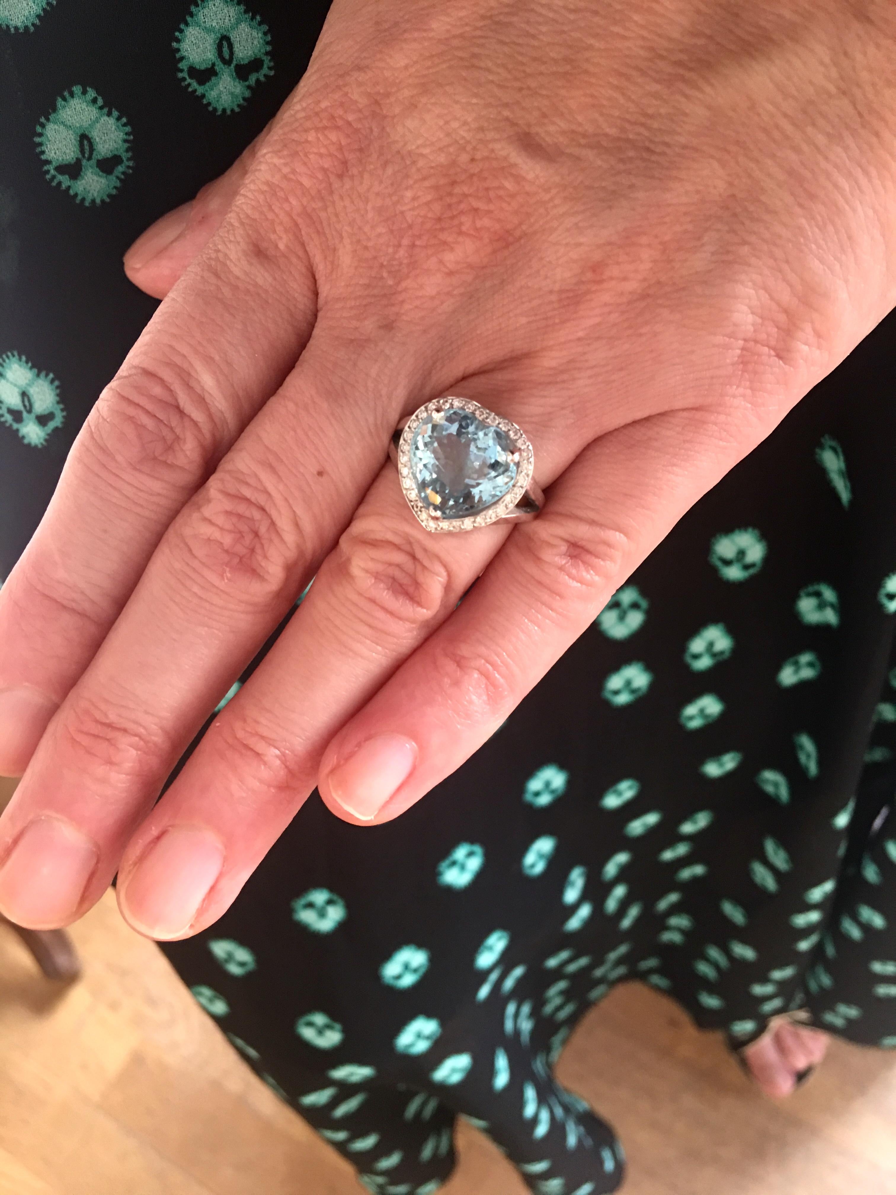 6 carat heart shaped diamond ring