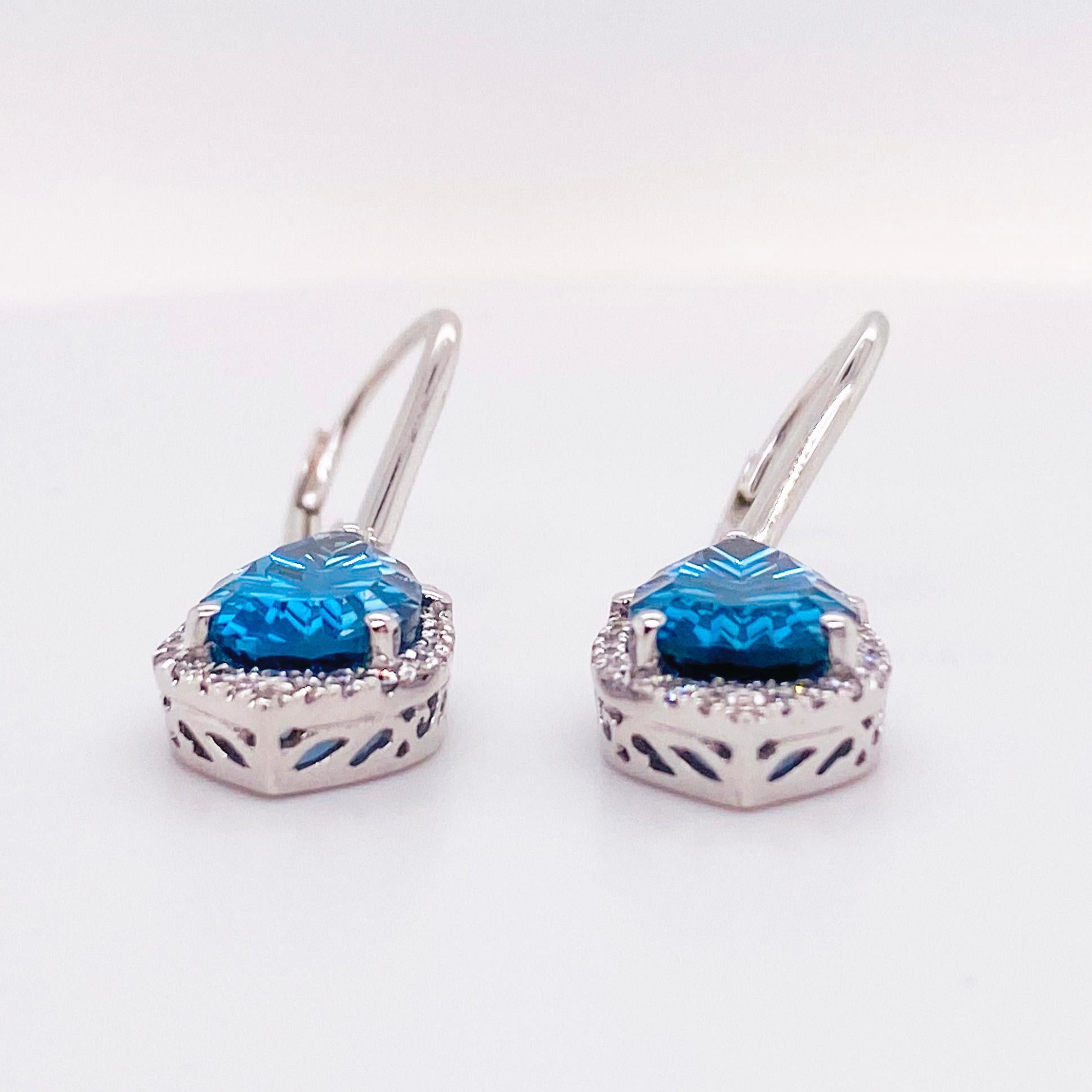 london blue topaz dangle earrings