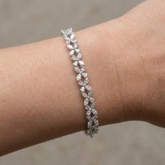 Bracelet GRAFF à maillons papillon serti de diamants de 6 carats, en or blanc 18 carats