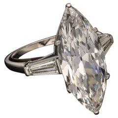 6 Carat Marquise Statement Brilliant White  Grandeur Signature  Diamond Ring