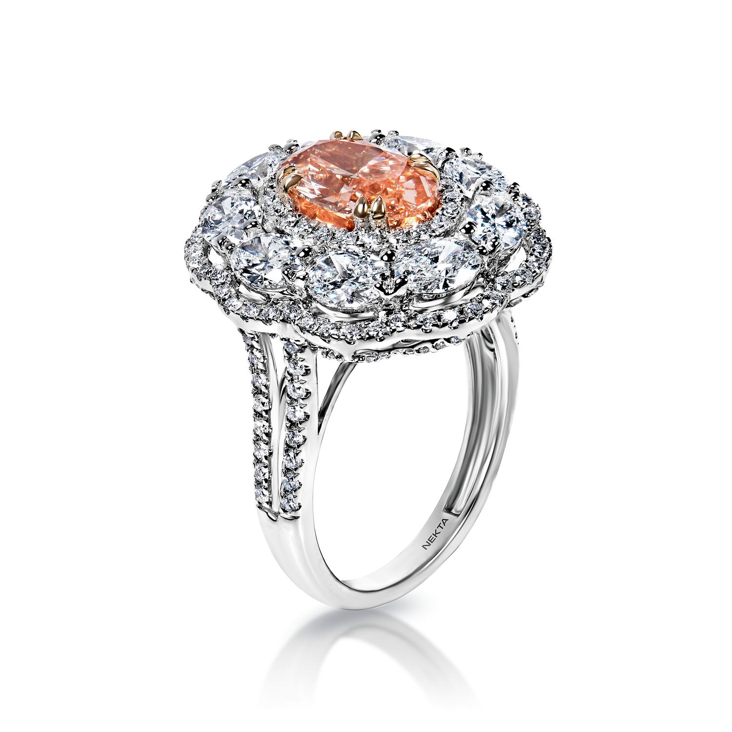 Verlobungsring mit 6 Karat Diamant im Ovalschliff, GIA-zertifiziert FIOP VS1 im Zustand „Neu“ im Angebot in New York, NY