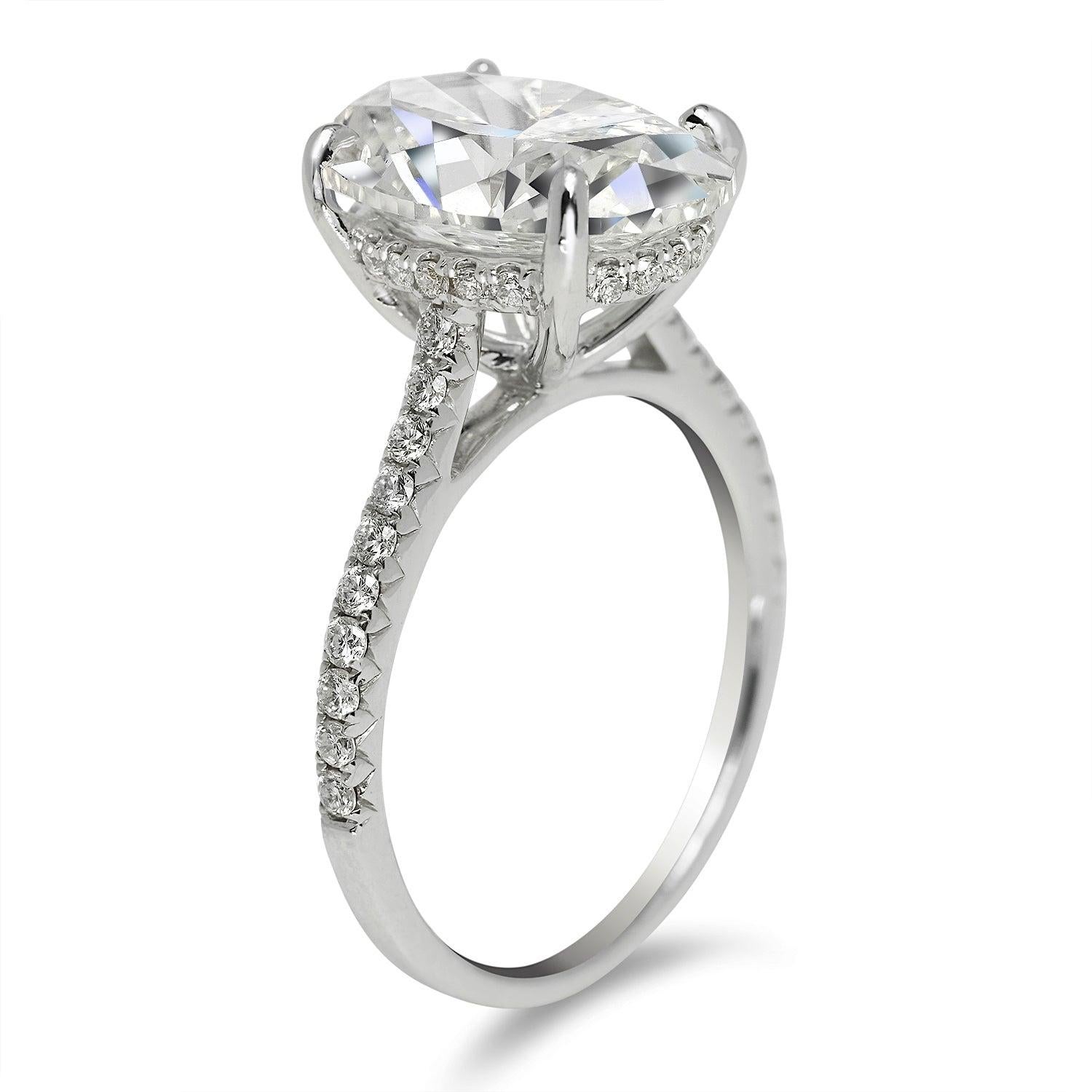 6 carat oval engagement ring