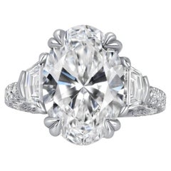 6 Carat Oval Diamond Ring Brilliant White SI 18K Gold Heirloom-Worthy Glow