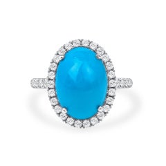 6 Carat Oval Halo Diamond Ring Mixed / Other 14K White Gold Timeless Brilliance