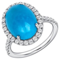 6 Carat Oval Halo Diamond Ring Mixed / Other 14K White Gold Timeless Brilliance