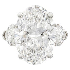 6 Carat Oval Statement Brilliant White VS Heirloom-Worthy Glow Diamond Ring