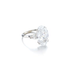 6 Carat Oval Statement Brilliant White VVS Precision-Cut Radiance Diamond Ring