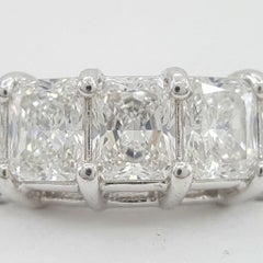 6 Carat Radiant Cut Diamond Full Circle Eternity Band in Platinum
