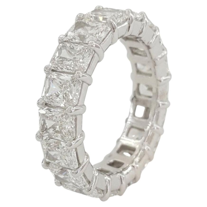 6 Carat Radiant Cut Diamond Full Circle Eternity Band in Platinum