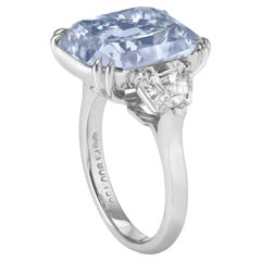 6 Carat Radiant Statement Fancy blue 14K Gold A Crown-Worthy Fancy Rarity