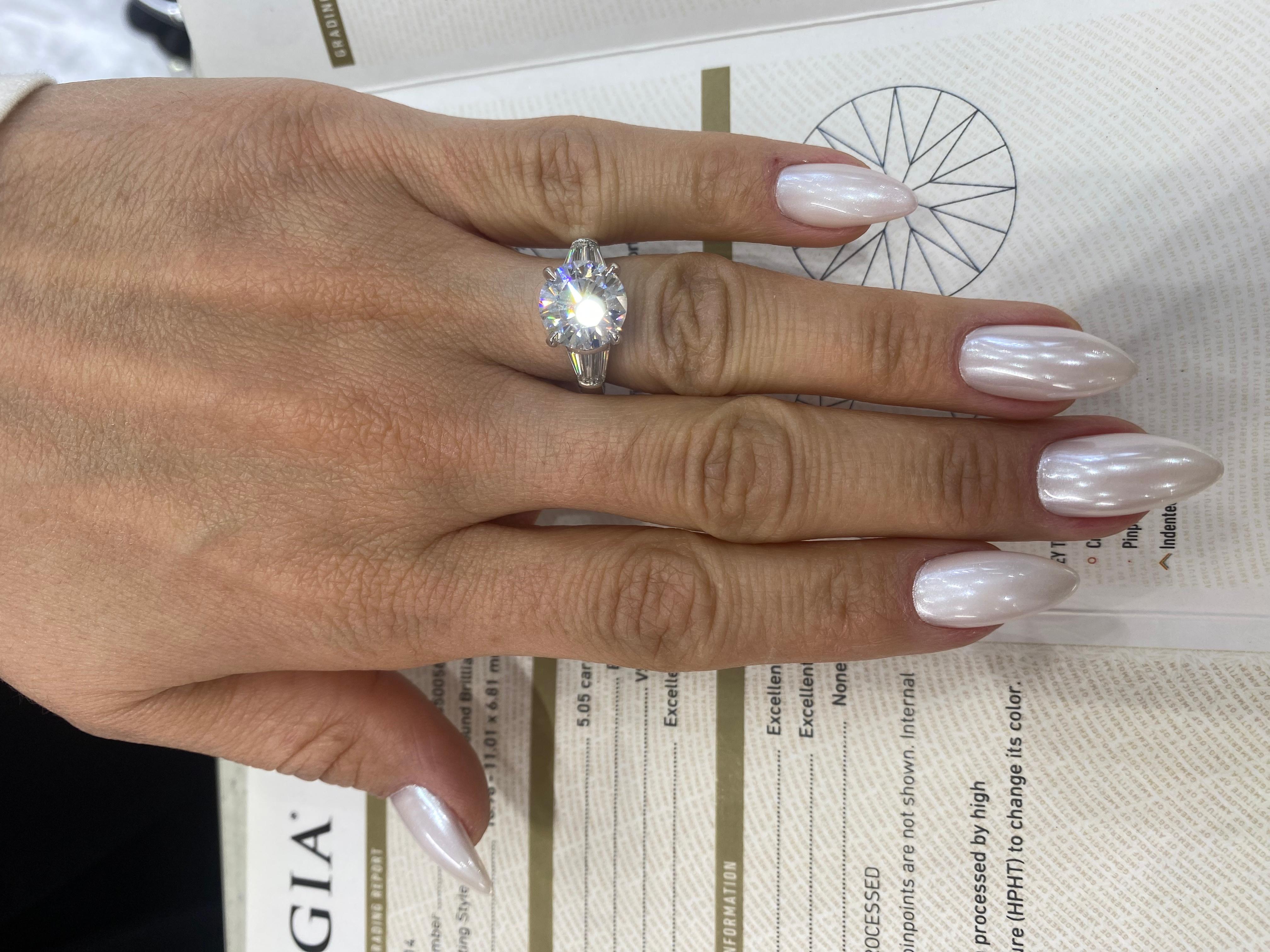 6 Karat Runder Brillant Diamant Verlobungsring Zertifiziert E VS1 im Angebot 5